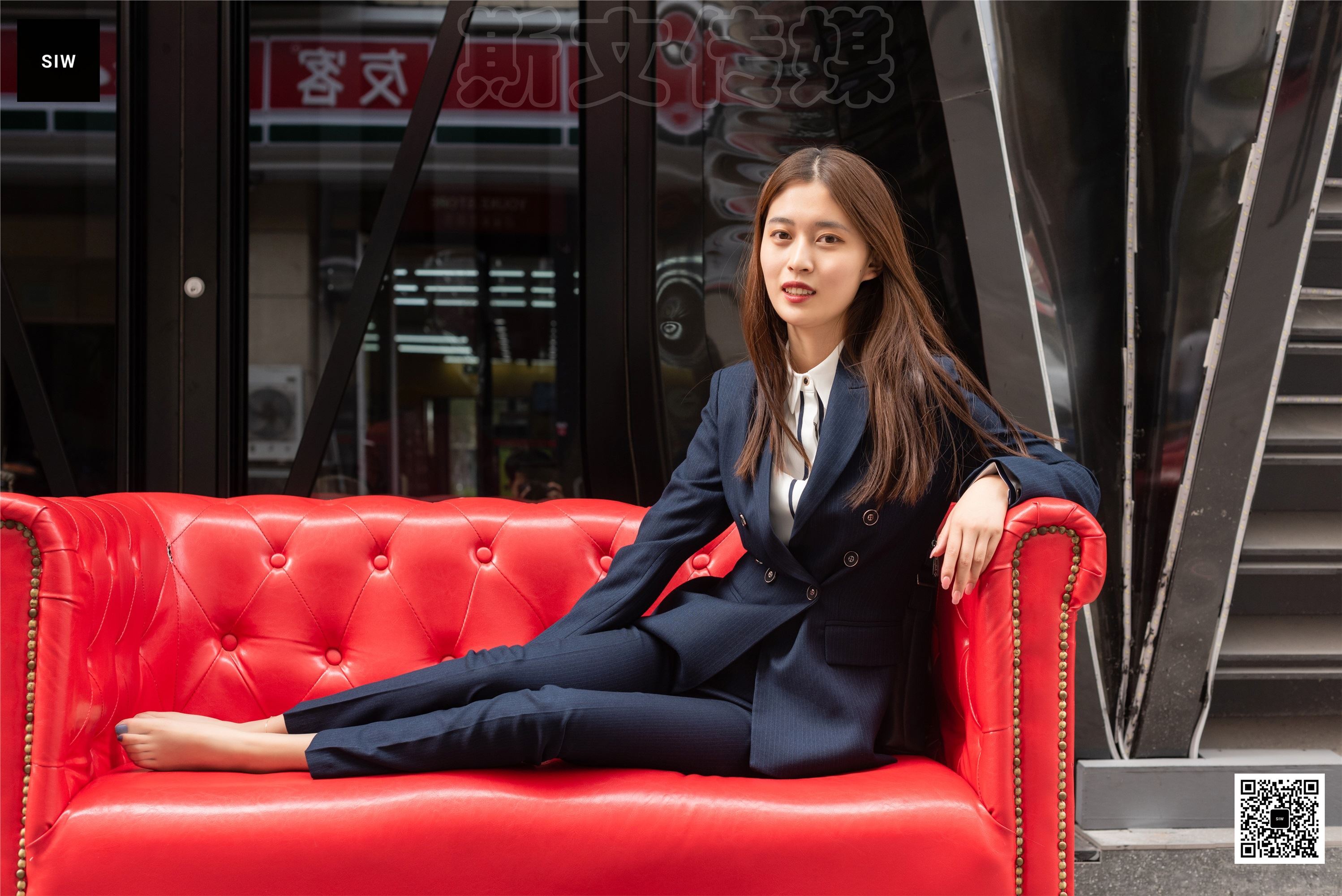 SIW斯文传媒 055 时尚气质OL职业双排扣西装制服 - 甄珍